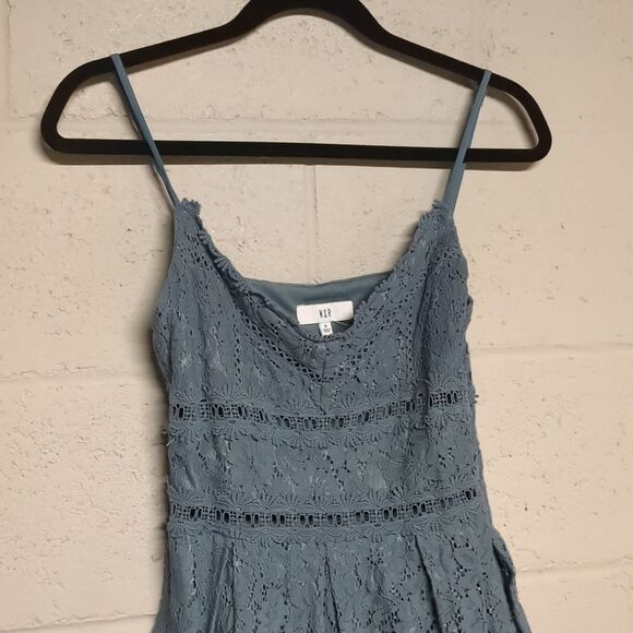 Women's NSR Elegant Blue Lace Midi Dress Size Small - Picture 3 of 7